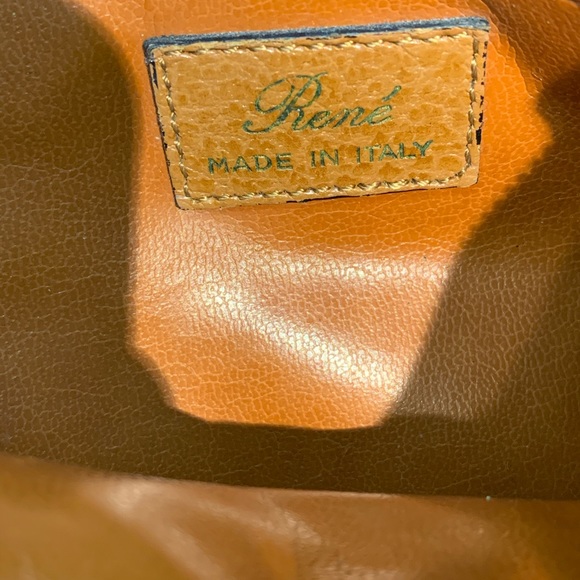 RENE Italy CANVAS & LEATHER SHOULDER BAG - Picture 3 of 8